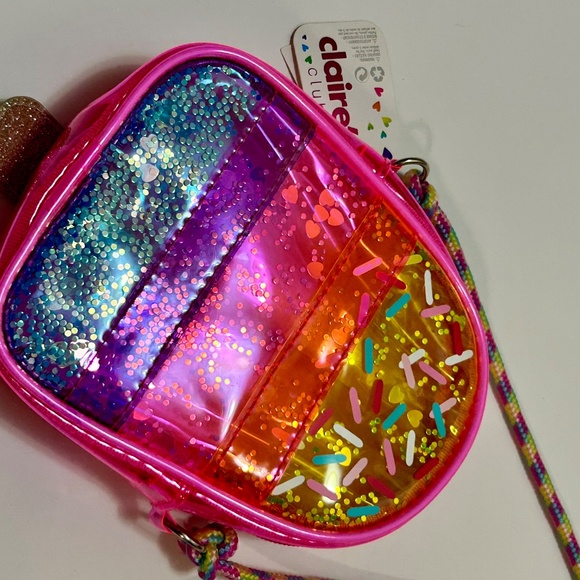 Transparent Glitter Popsicle Crossbody Shoulder Bag - Picture 3 of 4